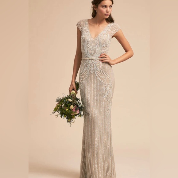 bhldn beaded wedding dress BHLDN Everest Size US 0 main image 0